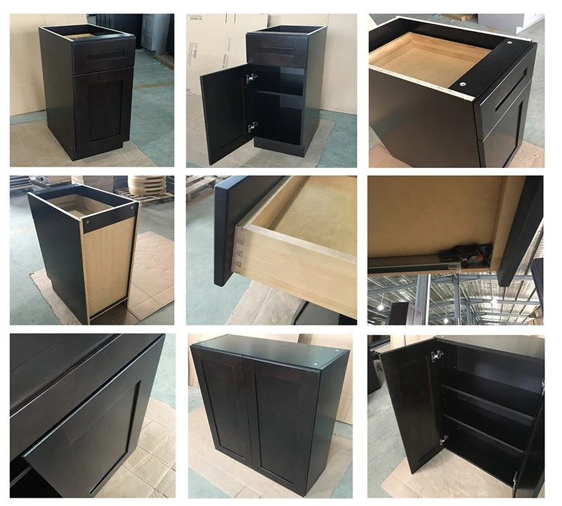 espresso cabinets with light floors