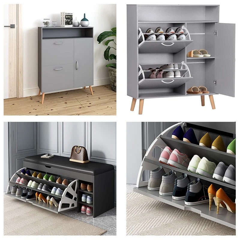 product-800-800 grey shoe cabinet with seat