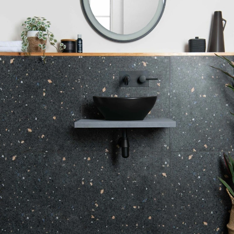 Black Terrazzo Slab Tiles For Bathroom Black Terrazzo Slab Tiles For Bathroom