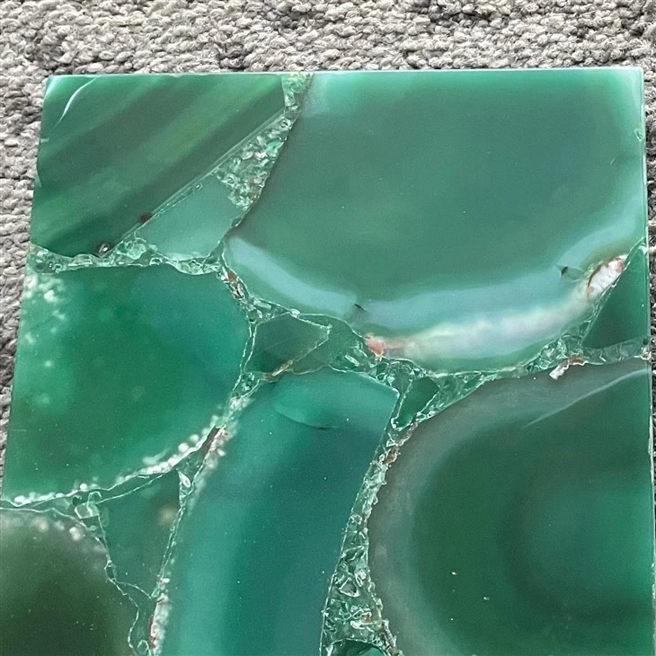 Green Agate Glass Composite Board