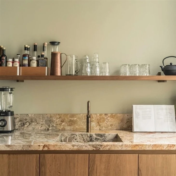 Monel Garden Marble Cabinet