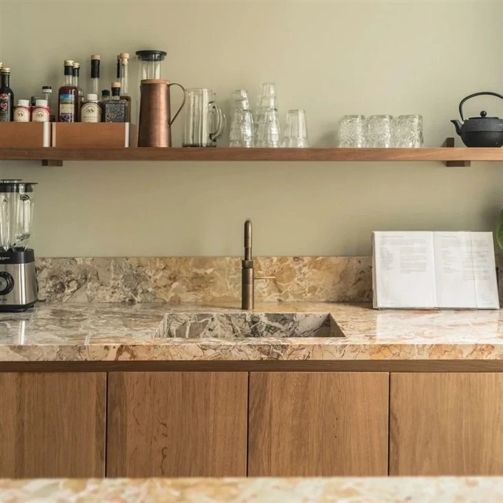 Monel Garden Marble Cabinet