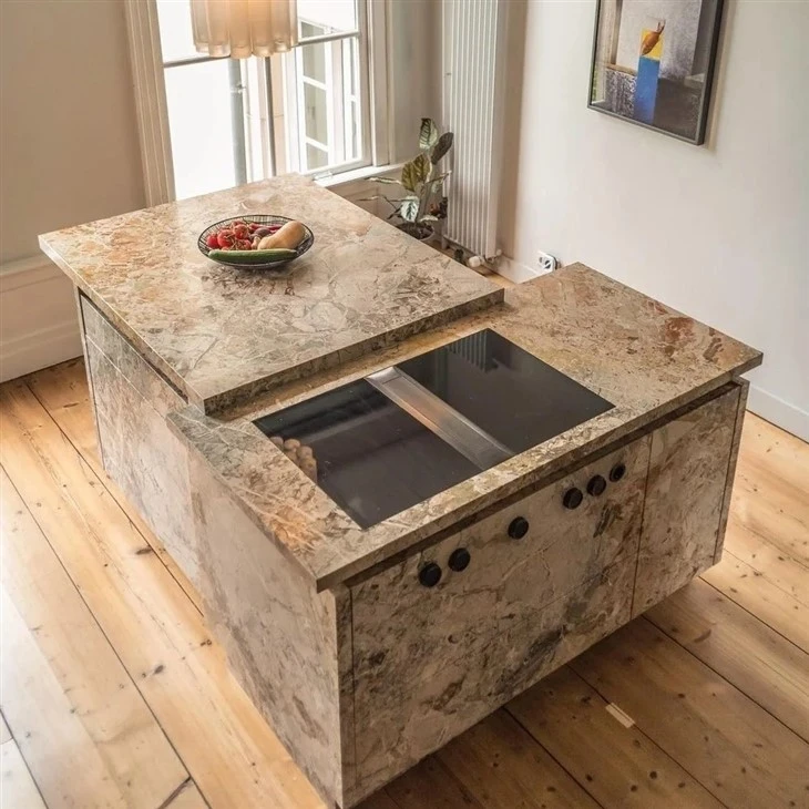 Monel Garden Marble Cabinet
