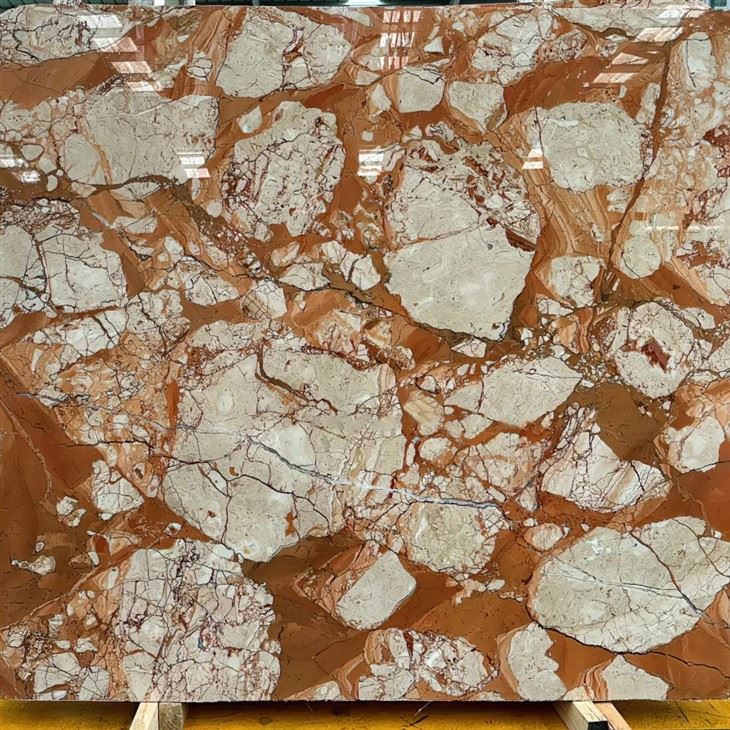 Multidimensional Orange Pink Marble