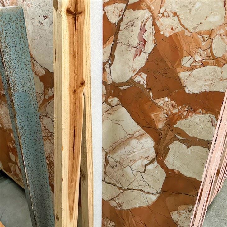 Multidimensional Orange Pink Marble