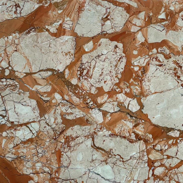 Multidimensional Orange Pink Marble