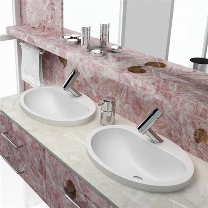 Pink Gemstone Vanity Top
