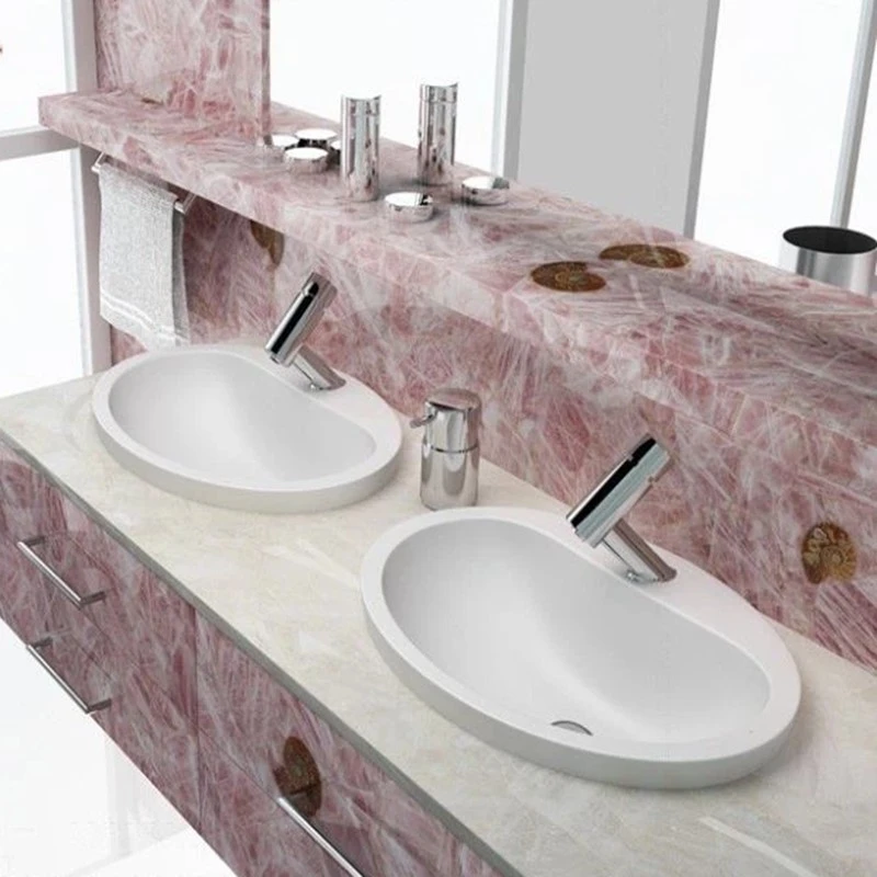 Pink Agate Vanity Top