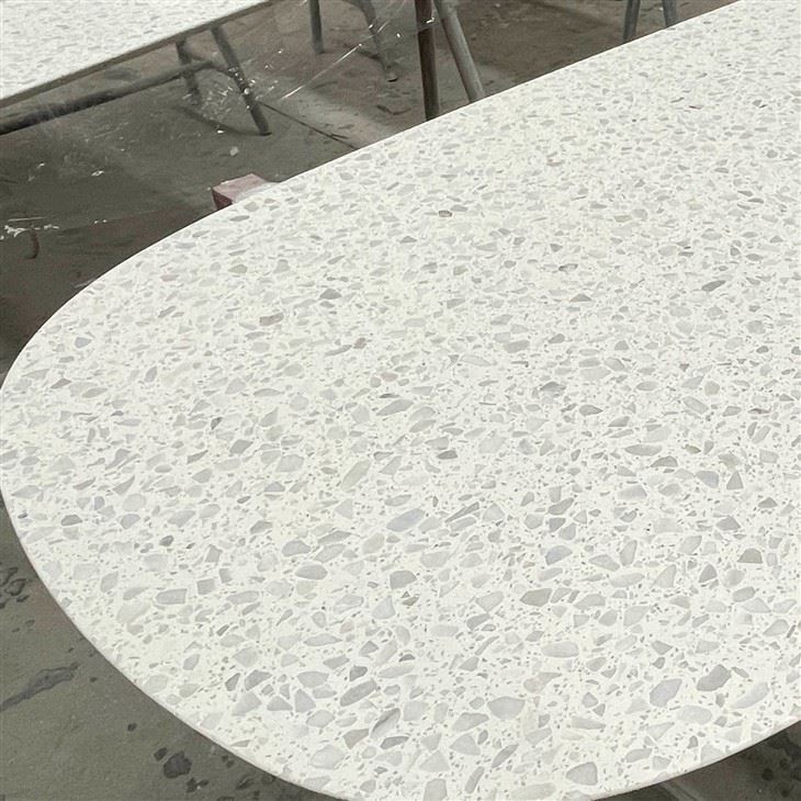 White Terrazzo Composite Aluminum Honeycomb Countertop