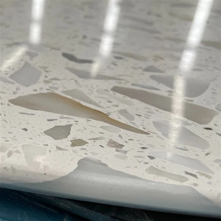 White Terrazzo Composite Aluminum Honeycomb Countertop